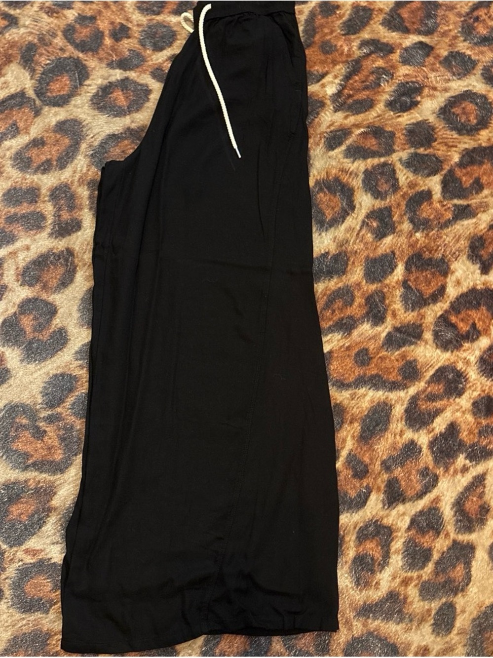 SO Black womens Drawstring wide leg Pants